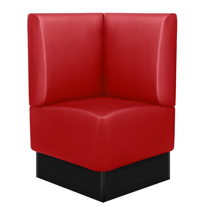DENVER | Banco esquinero para hostelería | Ancho:Alto 64 x 103 cm | Rojo | Suave | Cuero