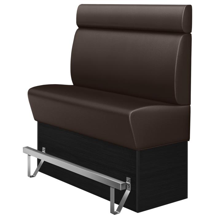 DENVER | Gastro Hochbank | B:H 120 x 158 cm | Braun | Glatt | Leder