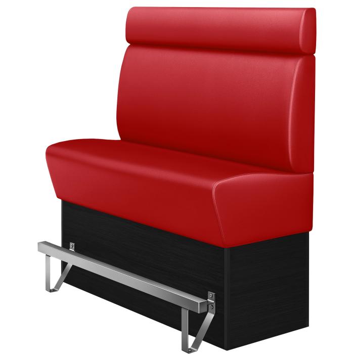 DENVER | Gastro Hochbank | B:H 120 x 158 cm | Rot | Glatt | Leder