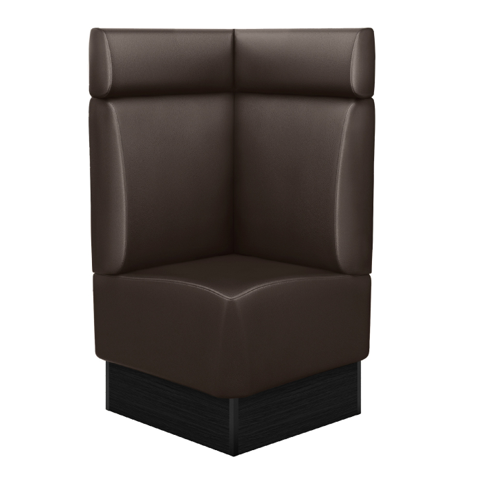 DENVER | Gastro Eckbank | B:H 64 x 128 cm | Braun | Glatt | Leder