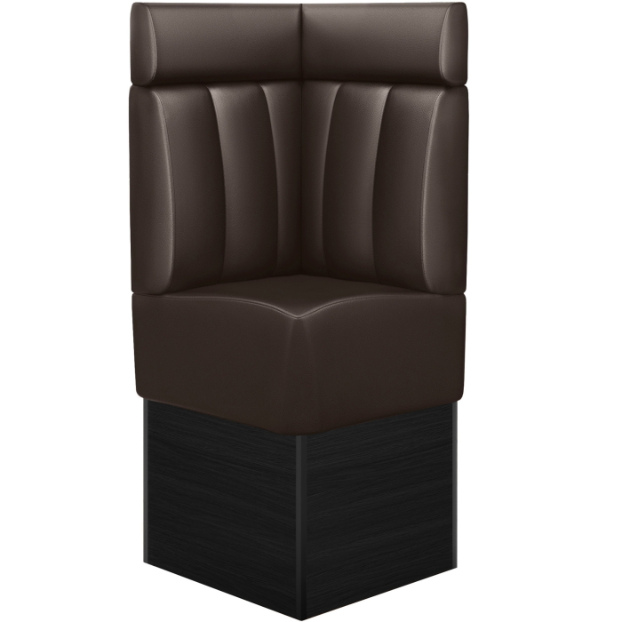 DENVER | Gastro Eckbank | B:H 64 x 158 cm | Braun | Gestreift | Leder