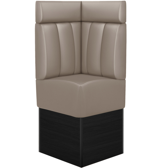 DENVER | Panca componibile modulo angolare per locali | L:H 64 x 158 cm | Taupe | A righe | Pelle