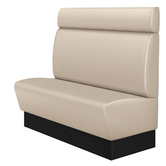 DENVER | Restaurant bench | W:H 200 x 128 cm | Cream | Smooth | Leather