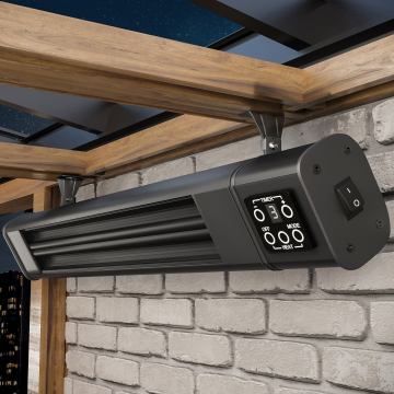 FERNANDO | Terrassevarmer til loft | Sort | 2400W | 3 varmeindstillinger
