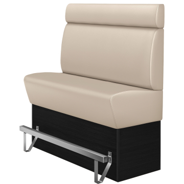 DENVER | Banc haut de restauration | L x H 200 x 158 cm | Crème | Lisse | Cuir