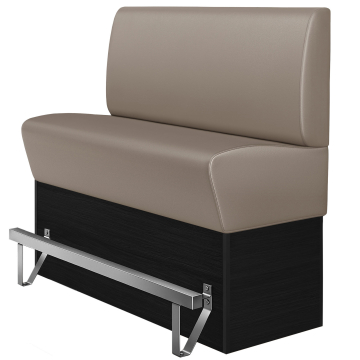 DENVER | Banc haut à usage commercial | L x H 180 x 133 cm | Taupe | Lisse | Cuir