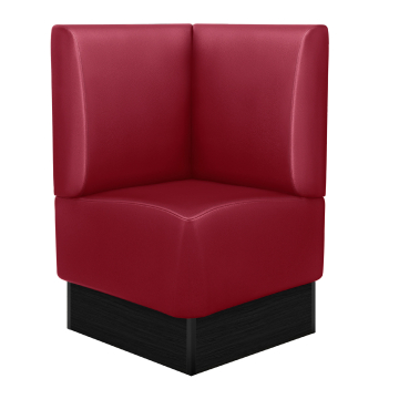 DENVER | Banquette d'angle de restaurant | L:H 64 x 103 cm | Rouge | Lisse | Cuir
