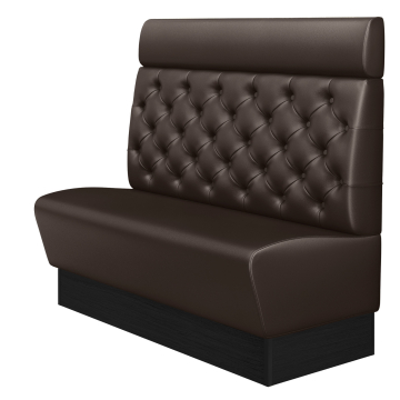 DENVER | Banquette de restaurant | L:H 120 x 128 cm | Marron | Chesterfield | Cuir