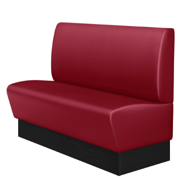 DENVER | Banquette de restaurant | L:H 160 x 103 cm | Rouge | Lisse | Cuir