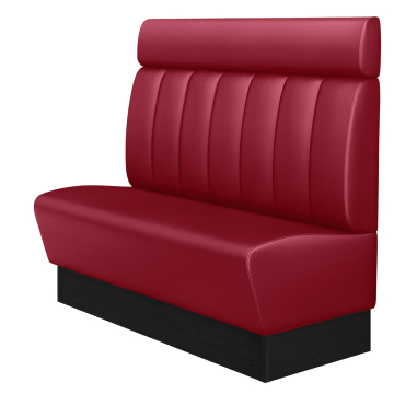 DENVER | Divanetto per ristorante | L:H 100 x 128 cm | Rosso | A righe | Pelle