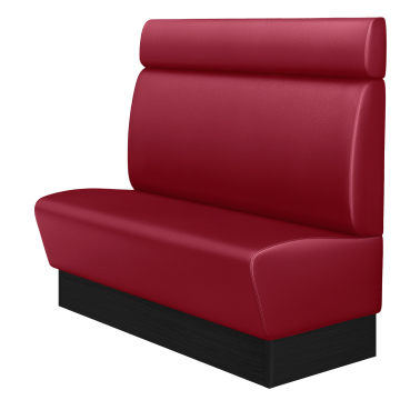 DENVER | Divanetto per ristorante | L:H 100 x 128 cm | Rosso | Liscio | Pelle