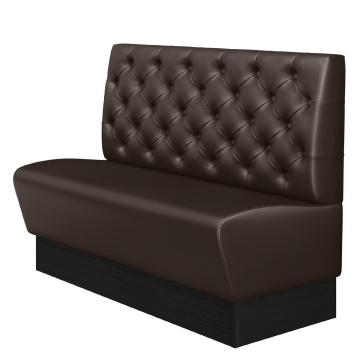 DENVER | Divanetto per ristorante | L:H 120 x 103 cm | Marrone | Chesterfield | Pelle