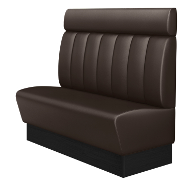 DENVER | Divanetto per ristorante | L:H 120 x 128 cm | Marrone | A righe | Pelle