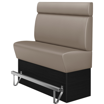 DENVER | Høy benk for catering | B:H 180 x 158 cm | Taupe | Glatt | Skinn