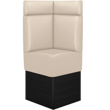 DENVER | Panca angolare per ristoranti | L:A 64 x 158 cm | Crema | Liscia | Pelle