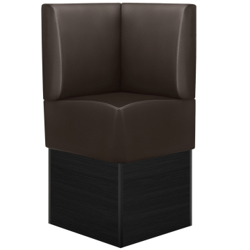DENVER | Panca componibile modulo angolare per locali | L:H 64 x 133 cm | Marrone | Liscio | Pelle