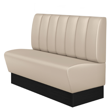 DENVER | Restaurantbank | B:H 200 x 103 cm | Crème | Gestreept | Leer