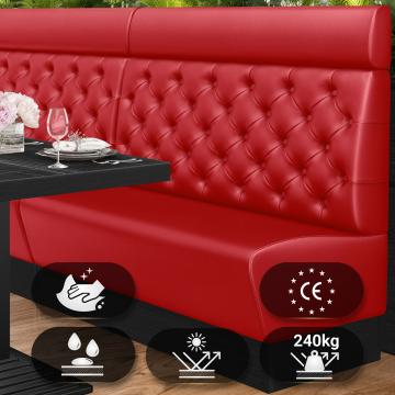 DENVER | Gastrobank | B:H 120 x 128 cm | Rot | Chesterfield | Leder