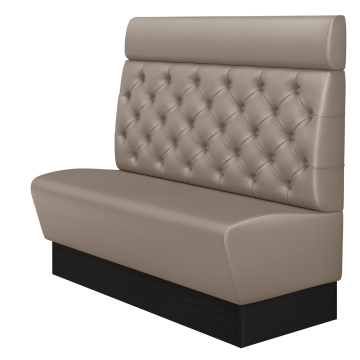 DENVER | Gastrobank | B:H 200 x 128 cm | Taupe | Chesterfield | Leder