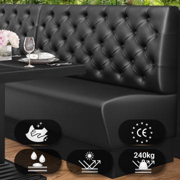 DENVER | Restaurant Sofaer | B: H 120 x 103 cm | Svart | Chesterfield | lær
