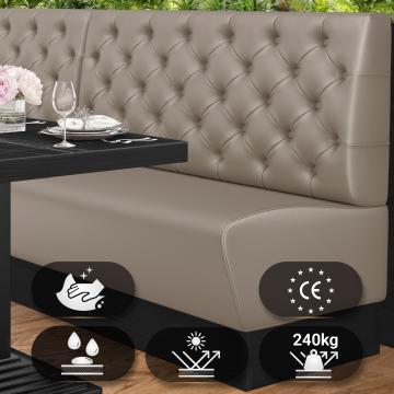 DENVER | Gastrobank | B:H 160 x 103 cm | Taupe | Chesterfield | Leder