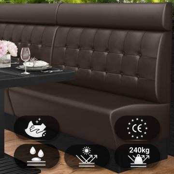 DENVER | Gastrobank | B:H 100 x 128 cm | Braun | Chesterfield Button | Leder