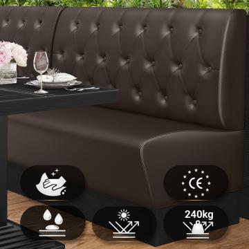 DENVER | Gastrobank | B:H 120 x 103 cm | Braun | Chesterfield Raute | Leder