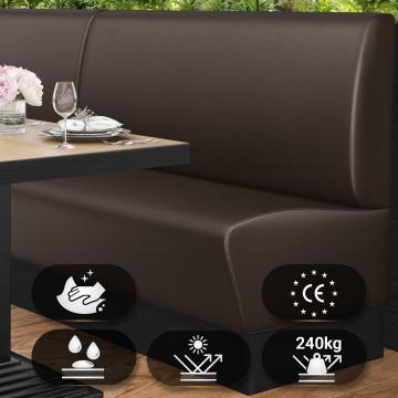 DENVER | Restaurang bås soffa | B:H 100 x 103 cm | Brun | Smidig | Läder