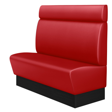 DENVER | Gastrobank | B:H 140 x 128 cm | Rot | Glatt | Leder