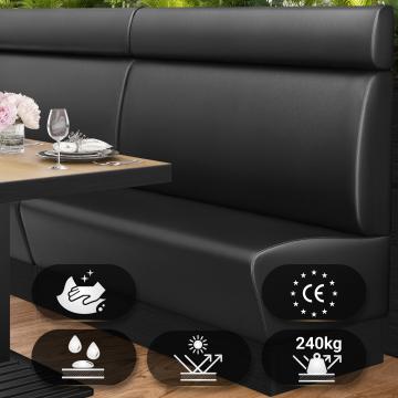 DENVER | Gastrobank | B:H 100 x 128 cm | Schwarz | Glatt | Leder