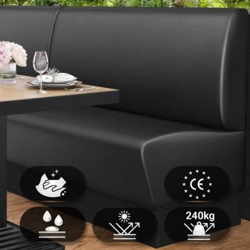 DENVER | Horeca Bank | B:H 120 x 103 cm | Zwart | Glad | Leer