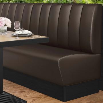 DENVER | Restaurant Booth | W:H 140 x 103 cm | Brown | Striped | Leather