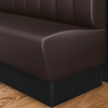 DENVER | Restaurant Booth | W:H 140 x 103 cm | Brown | Striped | Leather
