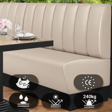 DENVER | Gastrobank | B:H 120 x 103 cm | Creme | Gestreift | Leder
