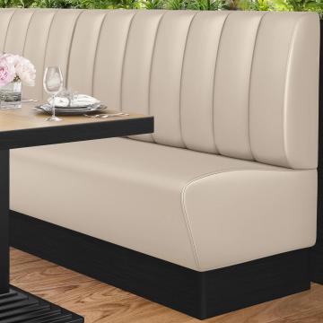 DENVER | Restaurant Booth | W:H 140 x 103 cm | Cream | Striped | Leather