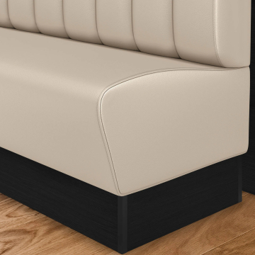 DENVER | Restaurant Booth | W:H 140 x 103 cm | Cream | Striped | Leather