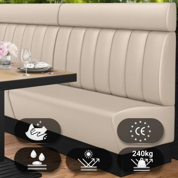 DENVER | Gastrobank | B:H 100 x 128 cm | Creme | Gestreift | Leder