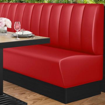 DENVER | Restaurant Booth | W:H 140 x 103 cm | Red | Striped | Leather