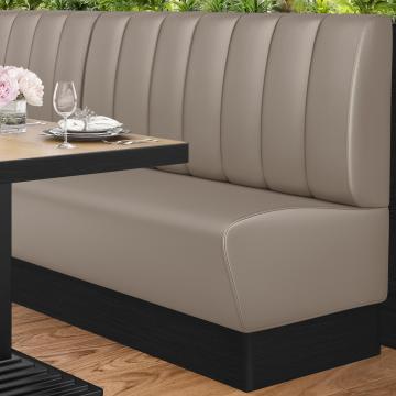 DENVER | Restaurant Booth | W:H 140 x 103 cm | Taupe | Striped | Leather