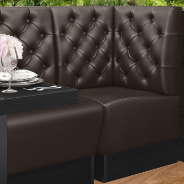 DENVER | Gastro hörnbänk | B:H 60 x 103 cm | Brun | Chesterfield | Läder