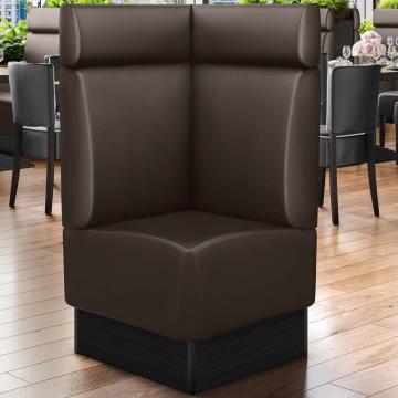 DENVER | Gastro hörnbänk | B:H 60 x 128 cm | Brun | Smidig | Läder