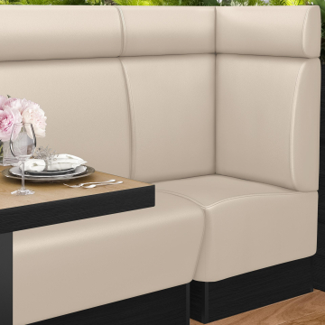 DENVER | Gastro hörnbänk | B:H 60 x 128 cm | Grädde | Smidig | Läder