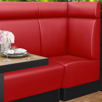 DENVER | Gastro hörnbänk | B:H 60 x 128 cm | Röd | Smidig | Läder