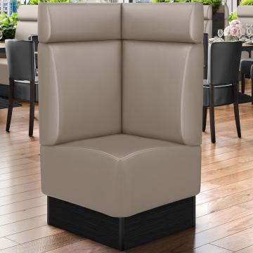 DENVER | Gastro hörnbänk | B:H 60 x 128 cm | Taupe | Smidig | Läder