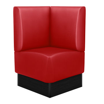 DENVER | Gastro Eckbank | B:H 64 x 103 cm | Rot | Glatt | Leder
