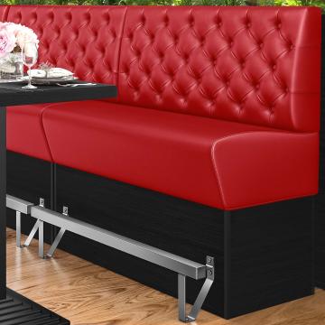 DENVER | Gastro Hochbank | B:H 100 x 133 cm | Rot | Chesterfield | Leder