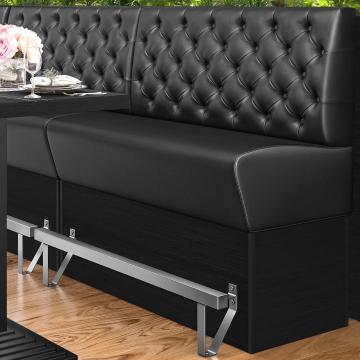 DENVER | Gastro Hochbank | B:H 100 x 133 cm | Schwarz | Chesterfield | Leder
