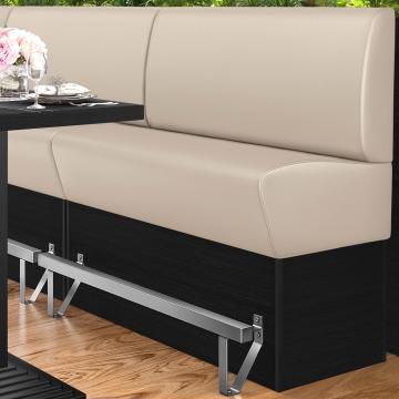 DENVER | Hög restaurangsoffa | B:H 100 x 133 cm | Krämfärgad | Smidig | Läder