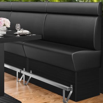 DENVER | Gastro Hochbank | B:H 200 x 158 cm | Schwarz | Glatt | Leder