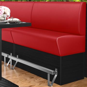 DENVER | Gastro Hochbank | B:H 100 x 133 cm | Rot | Glatt | Leder